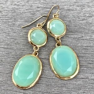 Faux Gem Lightweight Fashion Earrings Gold-tone
